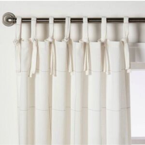 Hearth & Hand Tie-Top Curtain Panel Plaid